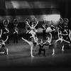 New York City Ballet production of "Stars and Stripes" with Sallie Wilson, Edward Villella, Jillana and Melissa Hayden on shoulder of Jacques d'Amboise, choreography by George Balanchine (New York)