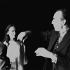New York City Ballet production of "Night Shadow" (later called "La Sonnambula") George Balanchine rehearses Allegra Kent and Erik Bruhn, choreography by George Balanchine (New York)