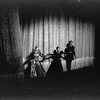 New York City Ballet production of "Episodes" with Martha Graham and Sallie Wilson and Bertram Ross in front of curtain, choreography by Martha Graham (New York)
