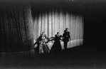 New York City Ballet production of "Episodes" with Martha Graham and Sallie Wilson and Bertram Ross in front of curtain, choreography by Martha Graham (New York)