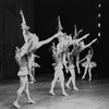 New York City Ballet production of "Divertimento No. 15", with Roy Tobias and Allegra Kent, Jonathan Watts and Patricia Wilde, Nicholas Magallanes and Melissa Hayden, choreography by George Balanchine (New York)