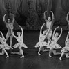 New York City Ballet production of "Divertimento No. 15" with Michael Lland, Jonathan Watts and Richard Rapp, Patricia McBride, Carol Sumner, Patricia Wilde, Violette Verdy and Allegra Kent, choreography by George Balanchine (New York)