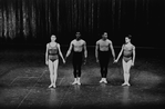 New York City Ballet production of "Modern Jazz: Variants", with John Jones (guest artist), Diana Adams, Melissa Hayden and Arthur Mitchell, choreography by George Balanchine (New York)