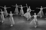New York City Ballet production of "Serenade" with Jonathan Watts and Melissa Hayden, Carol Sumner and Suki Schorer in front, choreography by George Balanchine (New York)