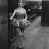 New York City Ballet dancer Violette Verdy waits in the wings to go on in "Firebird", choreography by George Balanchine (New York)