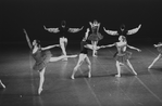 New York City Ballet production of "Variations from Don Sebastian", Suki Schorer center with Ramon Segarra, (at left Suzanne Farrell), choreography by George Balanchine (New York)