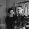 New York City Ballet dancer Suzanne Farrell is congratulated in her dressing room by Dame Alicia Markova after the premiere of "Arcade", choreography by John Taras (New York)