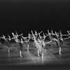 New York City Ballet production of "Stars and Stripes", Patricia McBride leads red contingent, choreography by George Balanchine (New York)