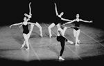 New York City Ballet production of "The Four Temperaments" with Arthur Mitchell and four women, choreography by George Balanchine (New York)