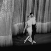 New York City Ballet production of "Movements for Piano and Orchestra" with Jacques d'Amboise and Suzanne Farrell taking a bow in front of the curtain, choreography by George Balanchine (New York)