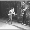 New York City Ballet production of "The Chase" Jacques d'Amboise rehearses with unident. dancer, choreography by Jacques d'Amboise (New York)
