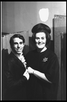 New York City Ballet dancer Anthony Blum is visited backstage by Joan Sutherland (New York)