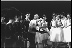 New York City Ballet production of "Swan Lake": George Balanchine demonstrates for dancers, choreography by George Balanchine (New York)