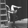 New York City Ballet production of "The Cage"; Karin von Aroldingen warms up backstage, choreography by Jerome Robbins (New York)