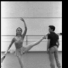 New York City Ballet production of "Afternoon of a Faun" with Patricia McBride and Edward Villella in rehearsal room, choreography by Jerome Robbins (New York)