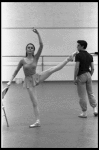 New York City Ballet production of "Afternoon of a Faun" with Patricia McBride and Edward Villella in rehearsal room, choreography by Jerome Robbins (New York)