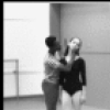 New York City Ballet production of "Afternoon of a Faun" Patricia McBride and Edward Villella in rehearsal room, behind are Arthur Mitchell and Mimi Paul, choreography by Jerome Robbins (New York)