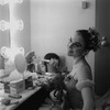 New York City Ballet dancer Patricia McBride in dressing room before "Raymonda Variations", choreography by George Balanchine (New York)