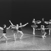 New York City Ballet production of "Variations from Don Sebastian" with Richard Rapp, Carol Sumner and William Weslow; Bettijane Sills, Frank Ohman, Victoria Simon and Suki Schorer kneeling, choreography by George Balanchine (New York)