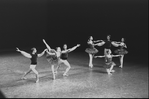 New York City Ballet production of "Variations from Don Sebastian" with Richard Rapp, Carol Sumner and William Weslow; Bettijane Sills, Frank Ohman, Victoria Simon and Suki Schorer kneeling, choreography by George Balanchine (New York)