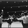 New York City Ballet production of "Ballet Imperial" with Balanchine rehearsing dancers, choreography by George Balanchine (New York)