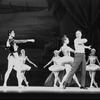 New York City Ballet production of "Ballet Imperial" with George Balanchine rehearsing Jacques d'Amboise, choreography by George Balanchine (New York)