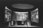 New York City Ballet production of "Shadow'd Ground" showing set projections by John Braden, choreography by John Taras (New York)