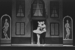 New York City Ballet production of "Harlequinade" with Patricia McBride and Edward Villella in rehearsal clothes, choreography by George Balanchine (New York)