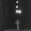 New York City Ballet production of "Swan Lake" with Patricia McBride waiting in wings for her entrance, choreography by George Balanchine (New York)