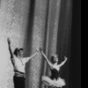 New York City Ballet production of "Tarantella", Patricia McBride and Edward Villella take a bow in front of curtain, choreography by George Balanchine (New York)