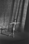 New York City Ballet production of "The Cage", Allegra Kent takes a bow in front of curtain, choreography by Jerome Robbins (New York)