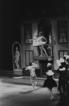 New York City Ballet production of "Harlequinade" with Edward Villella, Patricia McBride and Suki Schorer on balcony, choreography by George Balanchine (New York)