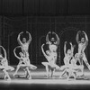 New York City Ballet production of "Divertimento No. 15" with Sara Leland, Bettijane Sills, Melissa Hayden, Mimi Paul and Suki Schorer and Kent Stowell, Arthur Mitchell and Richard Rapp, choreography by George Balanchine (New York)