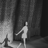 New York City Ballet production of "Variations" with Suzanne Farrell in front of curtain, choreography by George Balanchine (New York)