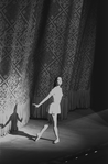 New York City Ballet production of "Variations" with Suzanne Farrell in front of curtain, choreography by George Balanchine (New York)