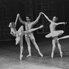 New York City Ballet production of "Divertimento No. 15" with Sara Leland, Earle Sieveling and Bettijane Sills, choreography by George Balanchine (New York)