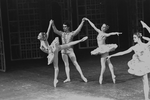 New York City Ballet production of "Divertimento No. 15" with Sara Leland, Earle Sieveling and Bettijane Sills, choreography by George Balanchine (New York)