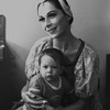 New York City Ballet dancer Jillana with her son in the dressing room (New York)