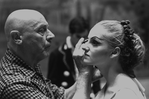 New York City Ballet production of "Illuminations" Michael Arshansky backstage adjusts Sara Leland's makeup, choreography by Frederick Ashton (New York)