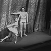 New York City Ballet production of "Jewels" ("Diamonds") Suzanne Farrell and Jacques d'Amboise take a bow in front of curtain, choreography by George Balanchine (New York)