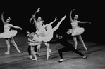 New York City Ballet production of "Symphony in C" with Suzanne Farrell and Conrad Ludlow (Delia Peters and Hermes Conde), choreography by George Balanchine (New York)