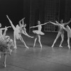 New York City Ballet production of "Divertimento No. 15" with Sara Leland and Earle Sieveling at left, choreography by George Balanchine (New York)