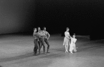New York City Ballet production of "Dances at a Gathering" with John Prinz, Robert Maiorano, Anthony Blum and Sara Leland, Patricia McBride, choreography by Jerome Robbins (New York)