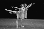 New York City Ballet production of "Tschaikovsky suite no. 1", ("Reveries"), with Johnna Kirkland and Gelsey Kirkland (front), choreography by John Clifford (New York)