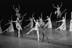 New York City Ballet production of "Tschaikovsky suite no. 1", ("Reveries"), with Gelsey Kirkland and Anthony Blum (R), Johnna Kirkland and Conrad Ludlow (L), choreography by John Clifford (New York)