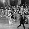 New York City Ballet production of "Firebird" Gelsey Kirkland takes a bow with flowers on opening night, choreography by George Balanchine (New York)