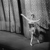 New York City Ballet production of "Firebird" Gelsey Kirkland takes a bow in front of curtain on opening night, choreography by George Balanchine (New York)