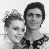 New York City Ballet production of "Theme and variations" close-up of Gelsey Kirkland and Edward Villella in costume, choreography by George Balanchine (New York)