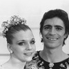 New York City Ballet production of "Theme and variations" close-up of Gelsey Kirkland and Edward Villella in costume, choreography by George Balanchine (New York)
