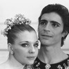 New York City Ballet production of "Theme and variations" close-up of Gelsey Kirkland and Edward Villella in costume, choreography by George Balanchine (New York)